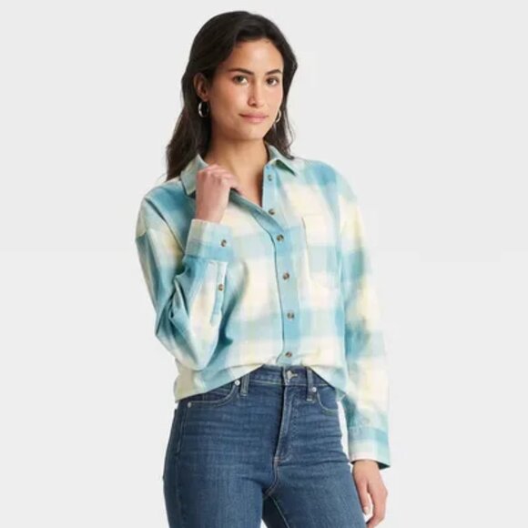 Soft Plaid Button-Up Flannel by Universal Thread | Size Small - Picture 1 of 9